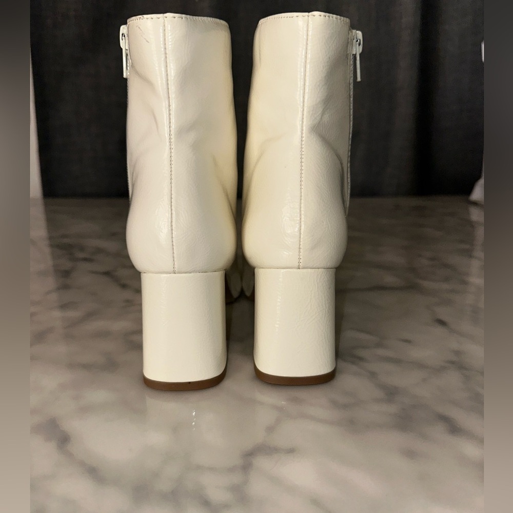Journee Collection Cream Heeled Boots - Picture 2 of 7
